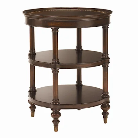 Round Spencer End Table with 3 Tiers